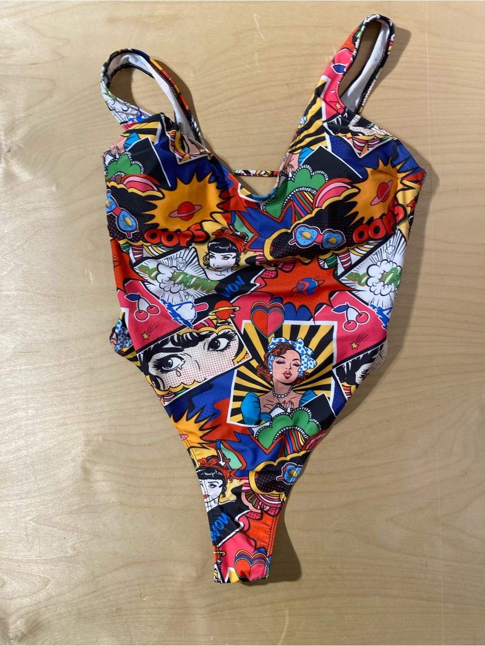 Multicolor Graphic One-Piece Swimsuit XL (V)